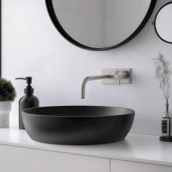 Grifo de lavabo Waterevolution Flow empotrado con embellecedor de acero inoxidable y caño 15cm T1161BIE-15