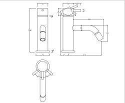 Grifo mezclador Waterevolution Flow para bidé PVD cobre satinado T120CPE