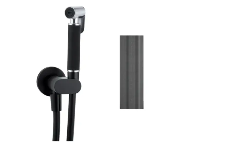 Conjunto de teleducha Waterevolution Flow para bidé PVD Gris Plomo T1626GME