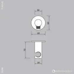 Grifería de bañera Waterevolution Flow completo con conexión de pared completa PVD Gris Plomo T1621GME