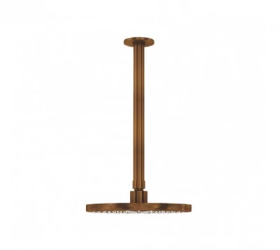 Waterevolution Flow head shower 250mm with ceiling connection brushed copper T164225CPE