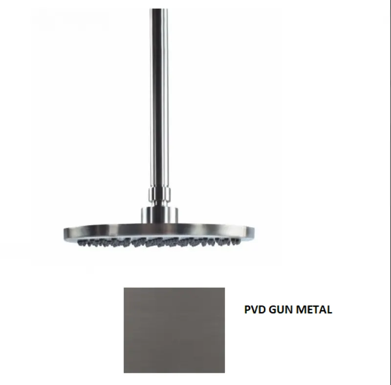 Ducha de cabeza Waterrevolution Flow 250 mm con conexión al techo PVD Gun Metal T164225GME