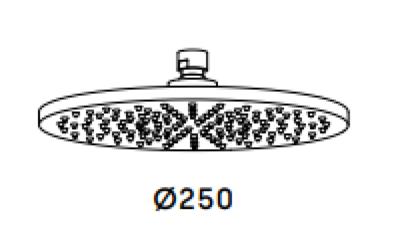 Ducha Waterevolution Flow con alcachofa 250mm PVD en gris plomo T164325GME