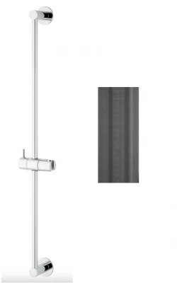 Waterevolution Flow sliding rail 800mm PVD Gun Metal T1660GME