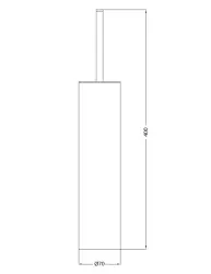 Escobillero Waterevolution Deep de pie latón satinado A240LE