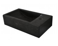 OUTLET Aquadesign Lavabo de piedra caliza 40x22x10, grifo a la derecha 1208910972
