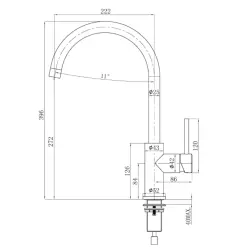 Grifo de cocina Lorreine Mersey White con caño giratorio blanco mate 1208954607