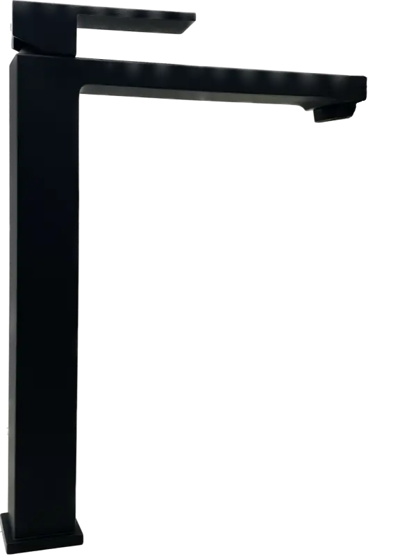 Mezclador PB Kiki de 1 orificio alto para lavabos negro mate