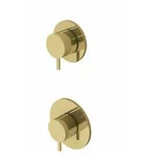 Waterevolution Flow built-in shower thermostat with 1 diverter valve, light gold 1208954644