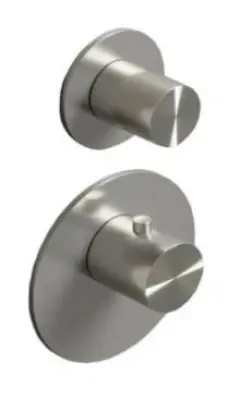 SB 316 AESTHETICS Round concealed thermostatic mixer with 1 outlet / shut-off valve, PVD brushed gold 1208954895