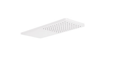 Ducha Principal Tres Pared 21x55 cm Esquinas Redondas Mate Blanco 29990307BM