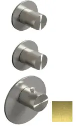 Mezclador termostático SB 316 AESTHETICS Round empotrado con 4 salidas/ 2 válvulas desviadoras PVD dorado satinado 1208954958