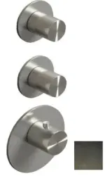 Mezclador termostático SB 316 AESTHETICS Round empotrado con 4 salidas/ 2 válvulas desviadoras PVD gris plomo satinado 1208954959