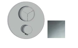 SB Push Round concealed thermostatic mixer with push button 3-way diverter and flow regulator control chrome 1208955074