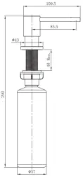 Dispensador de jabón Lorreine Dender empotrable acero inoxidable completo blanco mate 1208955081