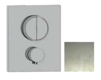 SB Push Square concealed thermostatic mixer with push button diverter and flow regulator stainless steel 1208955123