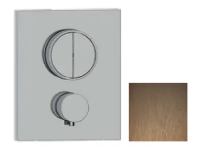 SB Push Square concealed thermostatic mixer with push button diverter and flow regulator PVD copper 1208955128