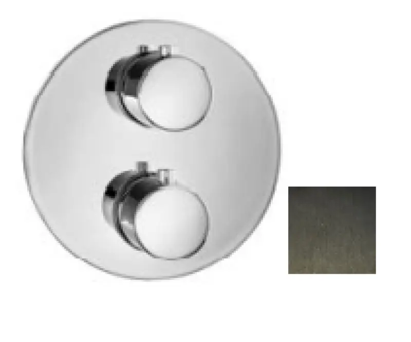 Mezclador termostático SB Universale Round empotrado con 2 salidas PVD gris plomo 1208955168