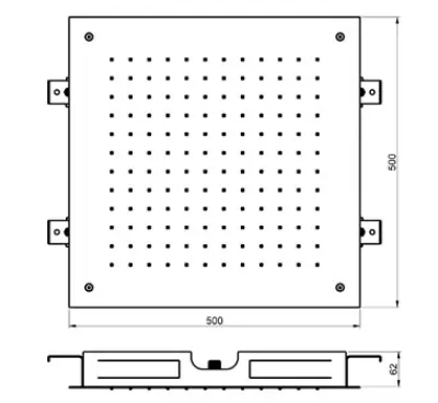 SB Square 316 Rain Shower Built-in 50x50cm PVD Copper 1208955321