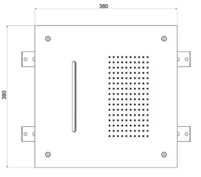 SB Square 316 Built-in Rain Shower with Wave Spray 38x38cm PVD Gold 1208955325