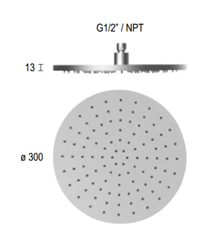 Ducha efecto lluvia SB Round 316 30cm PVD gris plomo 1208955346
