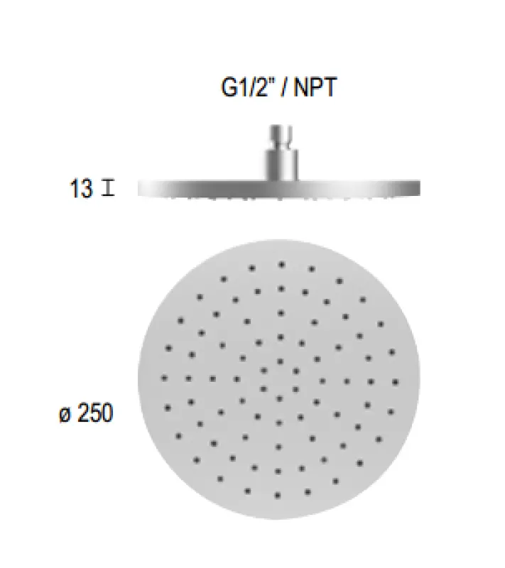 Ducha efecto lluvia SB Round 316 25cm PVD cobre 1208955347