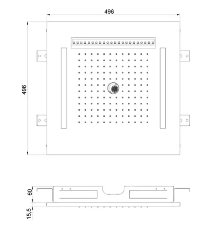 Ducha efecto lluvia SB Wire-Twist empotrada con iluminación de cromoterapia negro mate 1208955378
