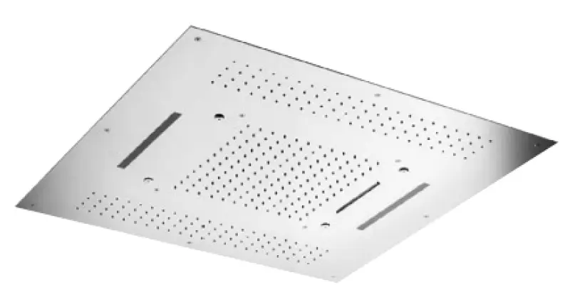 Ducha efecto lluvia SB Square empotrada con 4 modos de chorro e iluminación de cromoterapia totalmente de acero inoxidable 1208955384