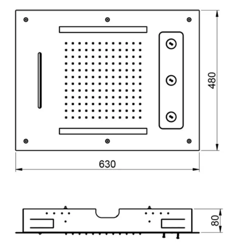 Ducha efecto lluvia SB Spin Temptation Cromoterapia empotrada  PVD color cobre 1208955418