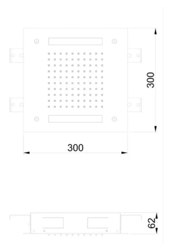 Ducha efecto lluvia SB Easy Cromoterapia empotrada 30x30cm PVD dorado 1208955431