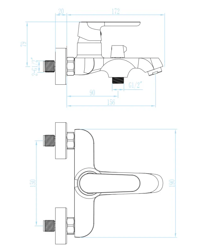 Aquadesign Tours grifo de baño sobre encimera negro mate