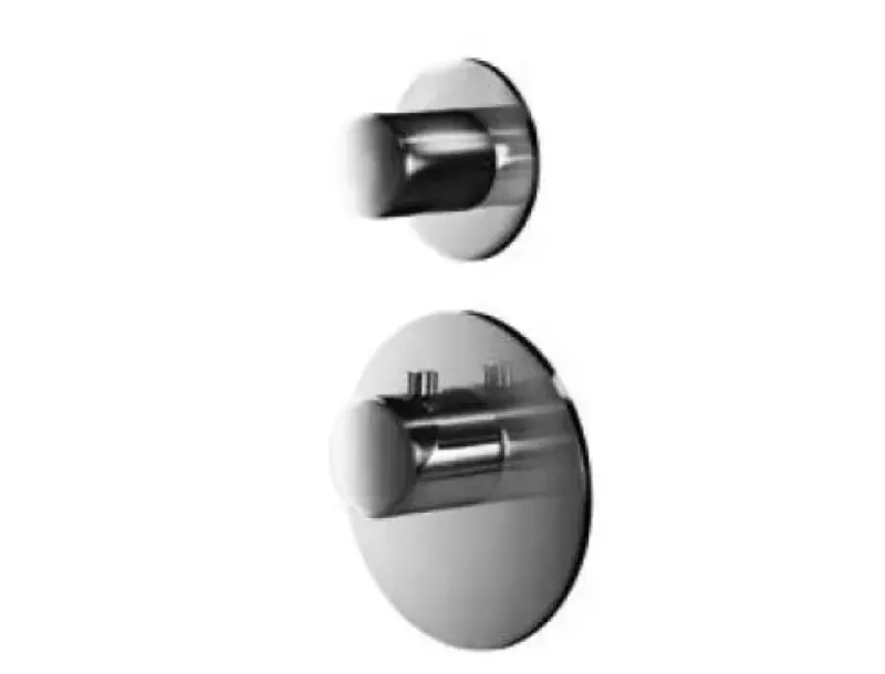 Conjunto de ducha SB Round Acero inoxidable satinado 316 empotrado por completo