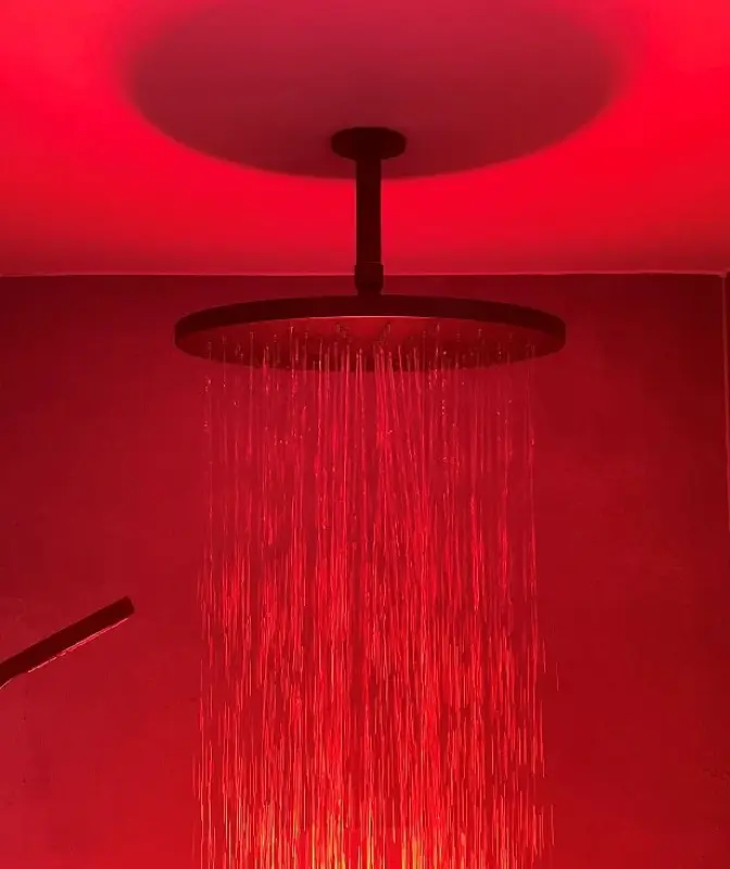 Ducha efecto lluvia SB Redonda para ducha mural 30 cm plastico negro mate 1208955613