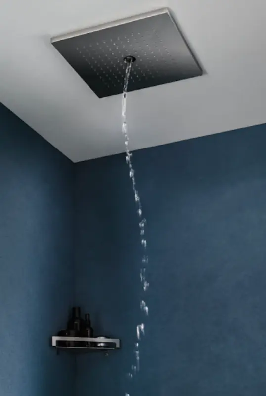 Ducha efecto lluvia SB Twist Temotion de acero inoxidable y 2 rociadores negro mate 1208955628