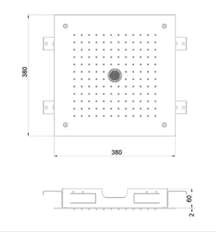 Ducha efecto lluvia SB Icicle Temptation empotrable 2 rociadores PVD gris plomo 1208955659