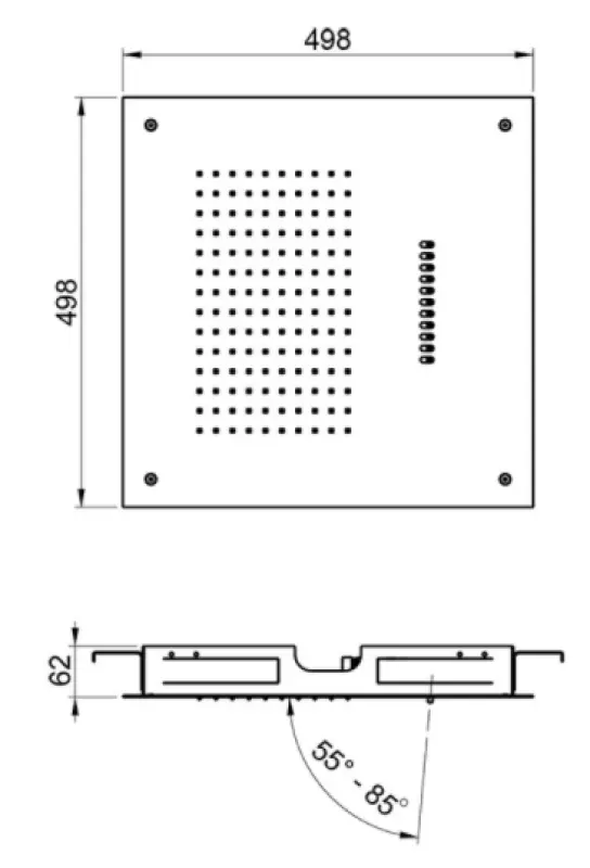 Ducha efecto lluvia SB Wave Temptation empotrada 2 rociadores PVD dorado 1208955687