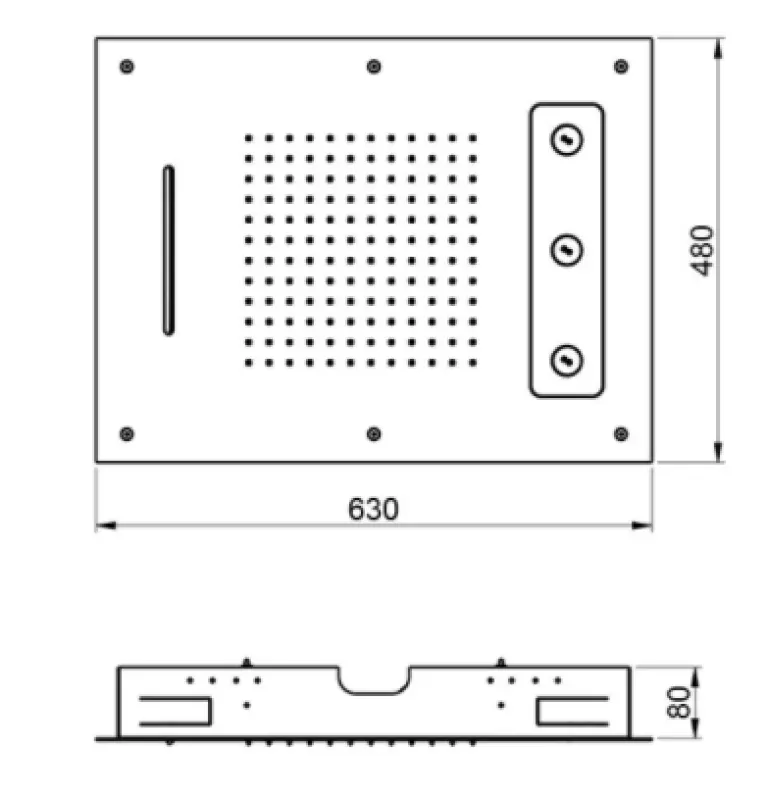 Ducha efecto lluvia SB Spin Temptation empotrada 3 rociadores blanco mate 1208955689