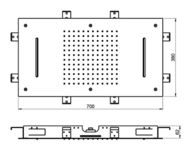 Ducha efecto lluvia SB Temptation XXL empotrada rectangular de 2 chorros totalmente en acero inoxidable 1208955698