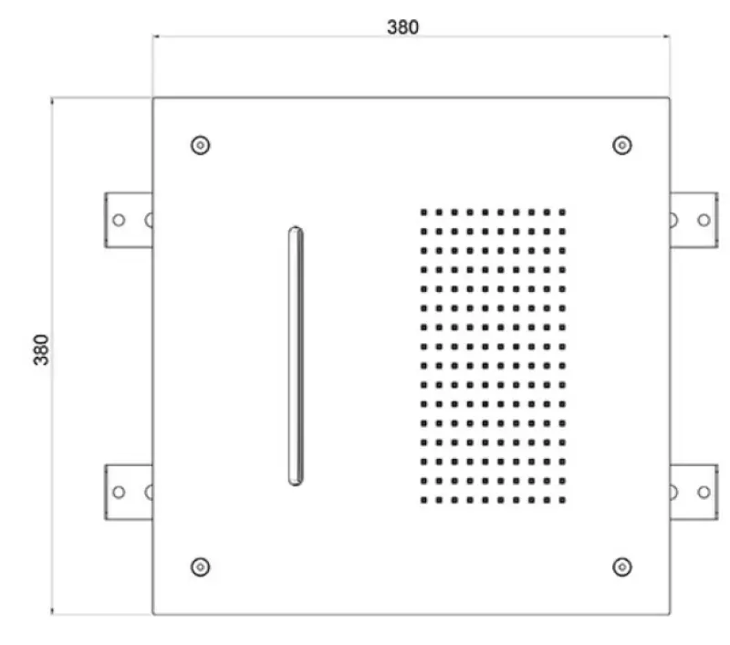 Ducha efecto lluvia SB Square empotrada 2 rociadores PVD gris plomo 1208955758