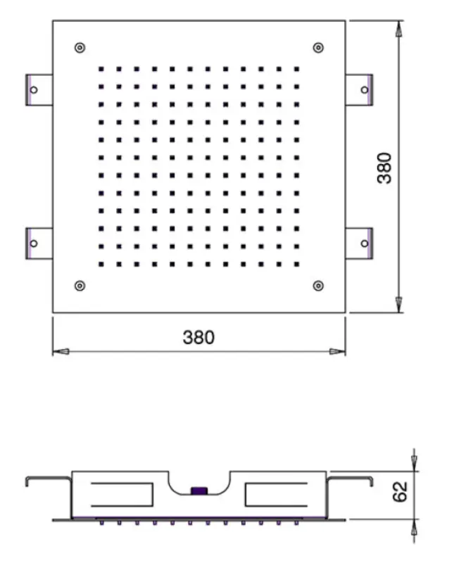 Ducha efecto lluvia SB Temptation Empotrable Cuadrado 38x38cm PVD cobre 1208955763