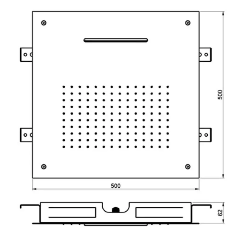 Ducha efecto lluvia SB Square XL empotrada 2 rociadores blanco mate 1208955768