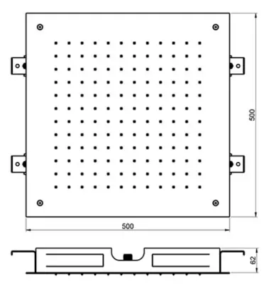 SB Temptation Built-in Square Rain Shower 50x50cm PVD Gun Metal 1208955779