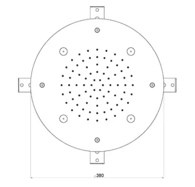 SB Round Mist Rain Shower built-in fully stainless steel 1208955787