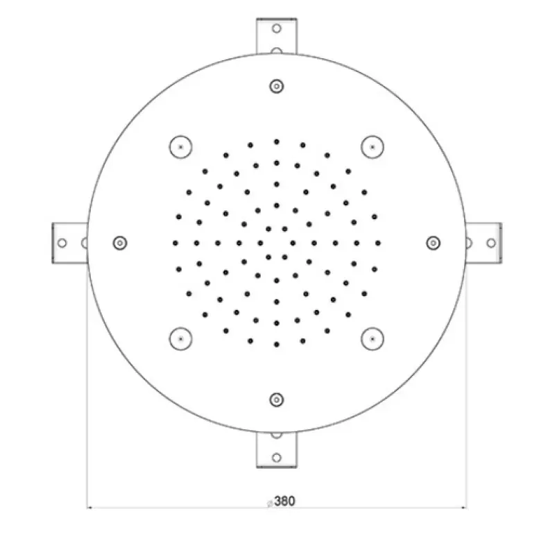 Ducha efecto lluvia SB Round nebulizador empotrada PVD gris plomo 1208955796