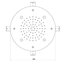 Ducha efecto lluvia SB Round nebulizador empotrada PVD dorado 1208955797