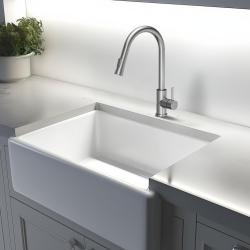 Mezclador de cocina Quadri Leeds con ducha extraíble con 2 posiciones acero satinado 1208955909