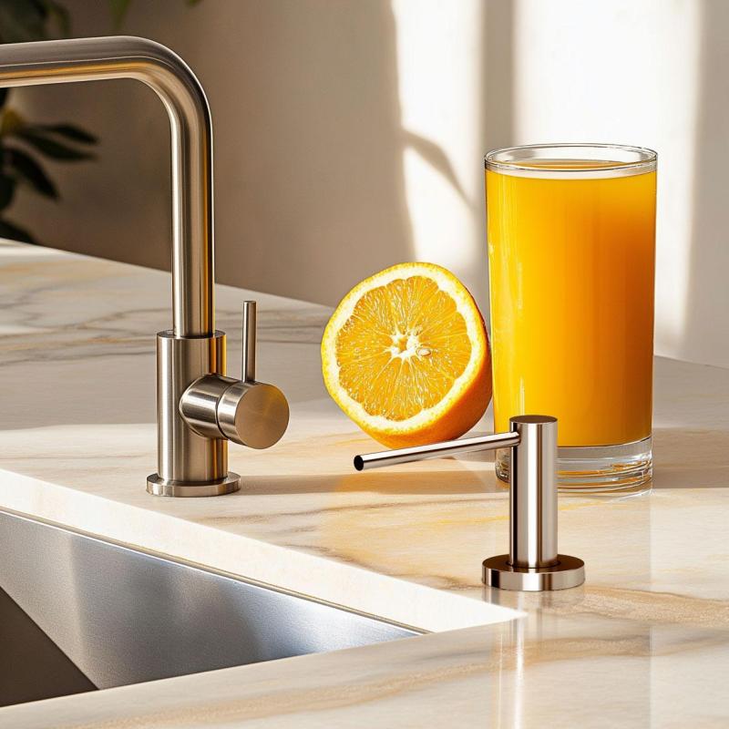 Dispensador de jabón Quadri Swindon Luxe empotrado sobre encimera cromado rellenable 1208956049