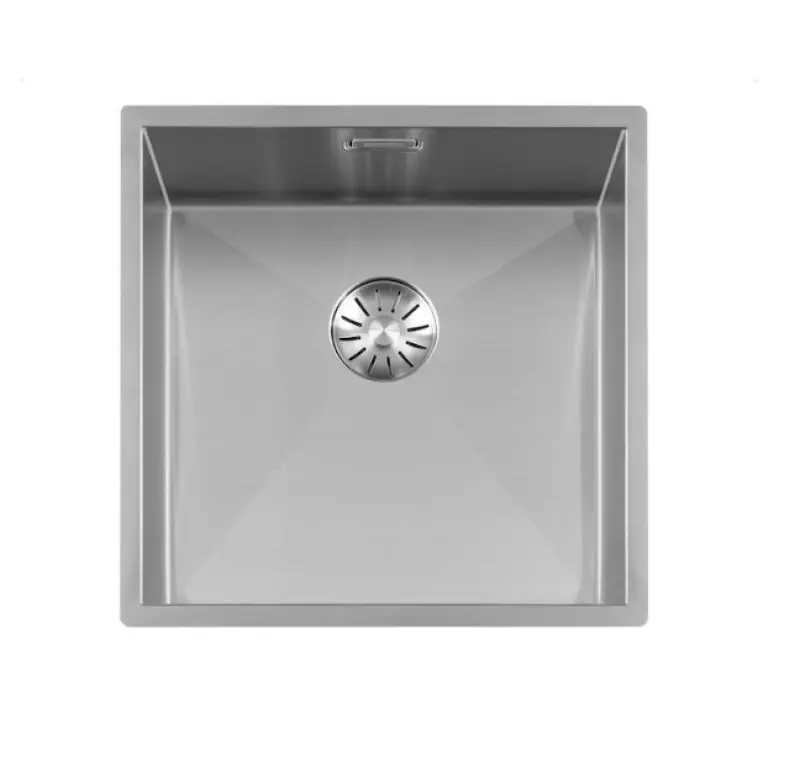 Fregadero de acero inoxidable para encimera Lorreine 42WT 42x42cm para instalación empotrada bajo encimera de cerámica o piedra natural 1208956234