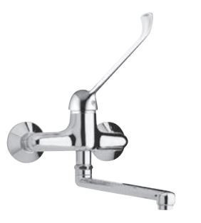 PB Clinic disabled wall mounted kitchen tap with long handle chrome 1208956271