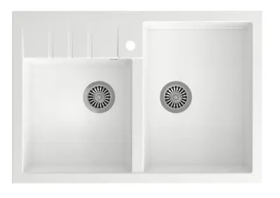 Quadri Minister Double Sink sink white country model 90x62cm 1208956327